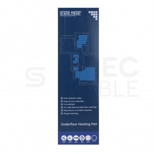 Zestaw grzewczy 300W Mata 1,5m2 (3x0,5m) THM200-015 + termostat SN-20 GRAND MEYER