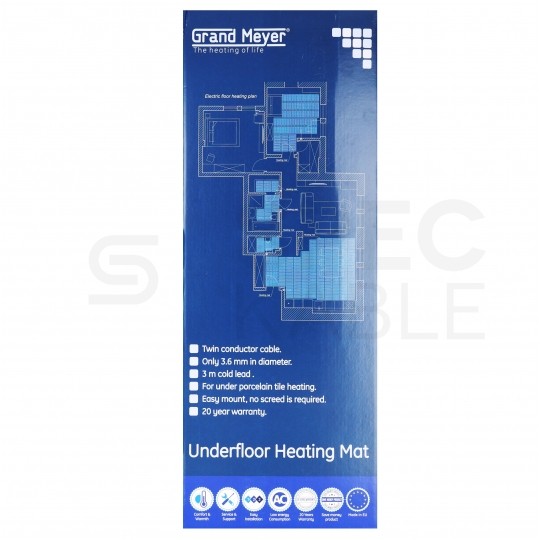 Zestaw grzewczy 600W Mata 3m2 (6x0,5m) THM200-040 + termostat HW500 GRAND MEYER