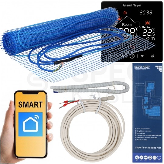 Zestaw grzewczy 800W Mata 4m2 (8x0,5m) THM200-040 + termostat SN-20 GRAND MEYER