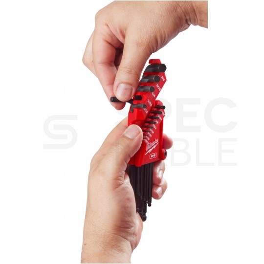 Zestaw kluczy imbusowych imperialnych calowych 3/8" - 0,050" 13 szt. MILWAUKEE