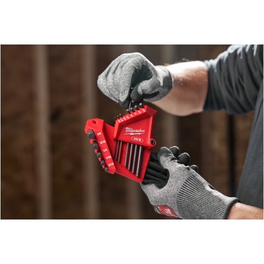 Zestaw kluczy imbusowych imperialnych calowych 3/8" - 0,050" 13 szt. MILWAUKEE