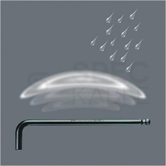 Zestaw kluczy imbusowych trzpieniowych z kulką 9szt 1,5-10 Hex-Plus kolor WERA