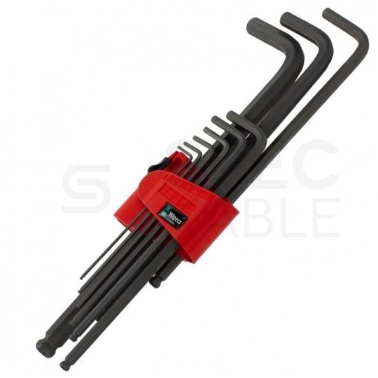 Zestaw kluczy imbusowych trzpieniowych z kulką 9szt 1,5-10 Hex-Plus WERA