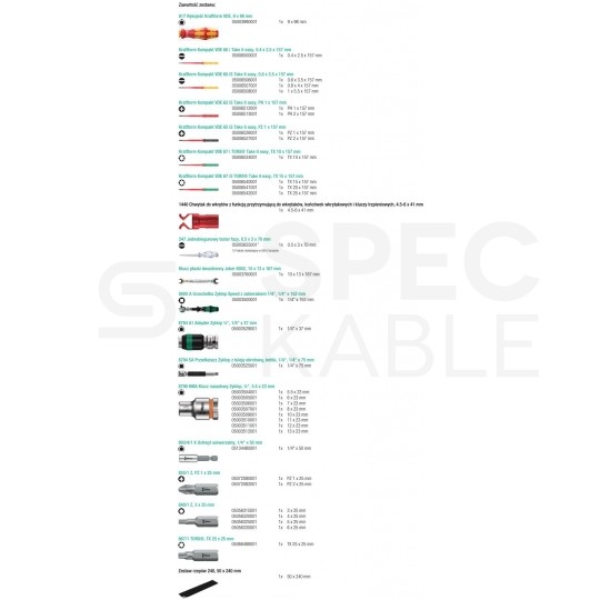 Zestaw kluczy imbusowych trzpieniowych z kulką 9szt 1,5-10 Hex-Plus WERA