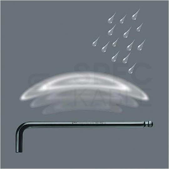 Zestaw kluczy imbusowych trzpieniowych z kulką i zawieszką 1,5-10 9szt. Hex-Plus kolor WERA