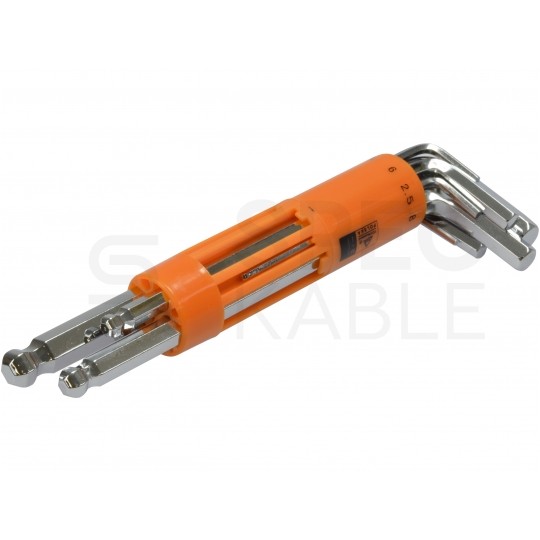 Zestaw kluczy imbusowych z kulką 2-10mm metaliczne 8szt w etui NEO 09-523