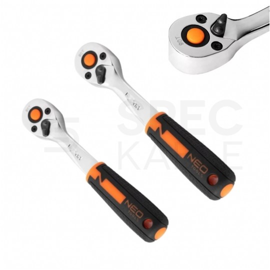 Zestaw kluczy nasadowych 1/2" i 1/4", bitów oraz akcesoriów 110 elementów w walizce NEO 10-066