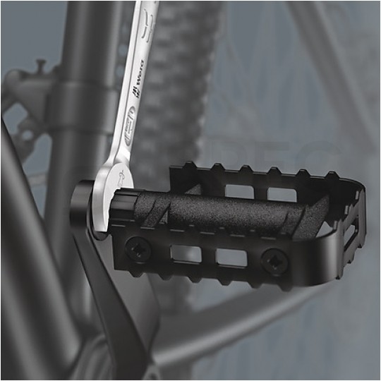 Zestaw kluczy rowerowych płaskich w rozmiarach od 6mm do 15mm w etui 12 elementów Bicycle Set 12 WERA