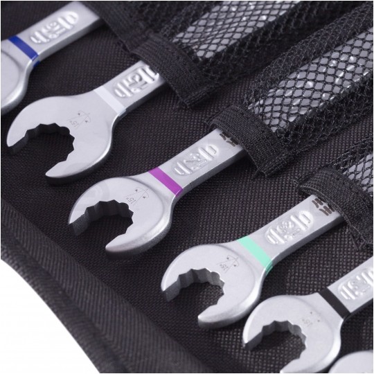 Zestaw kluczy rowerowych płaskich w rozmiarach od 6mm do 15mm w etui 12 elementów Bicycle Set 12 WERA