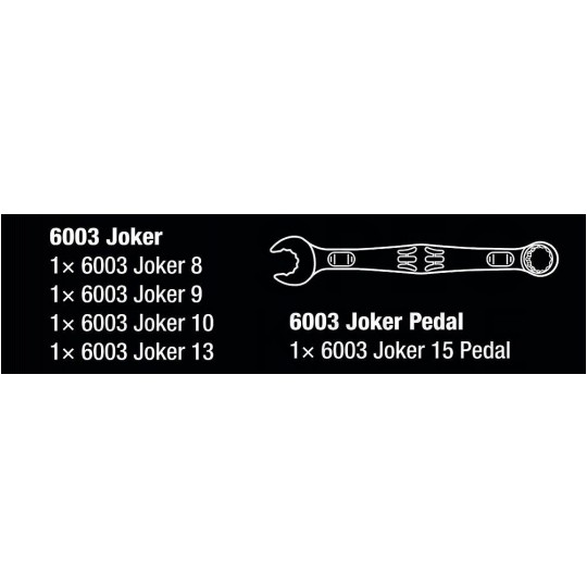 Zestaw kluczy rowerowych płaskich w rozmiarach od 8mm do 15mm w etui 5 elementów Bicycle Set 10 WERA