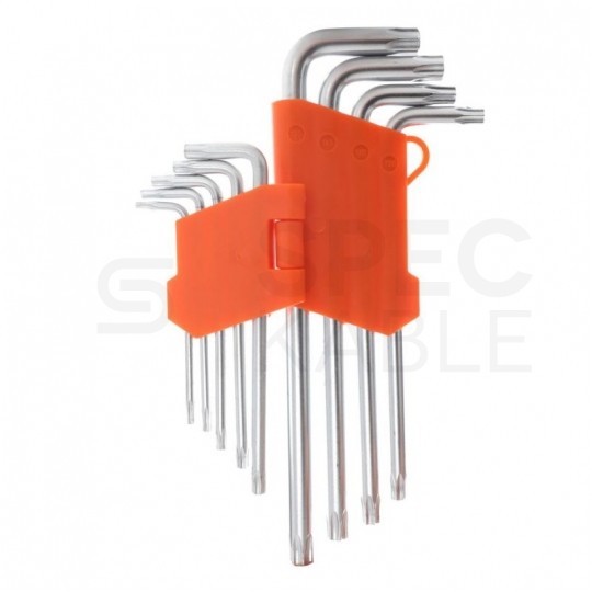 Zestaw kluczy Torx T10 - T50 + imbus 1,5mm - 10mm 18 sztuk Kraft&Dele