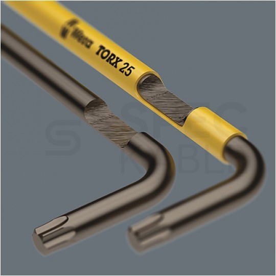 Zestaw kluczy torx trzpieniowych z funkcją przytrzymywania 9szt 8-40 kolor HF WERA