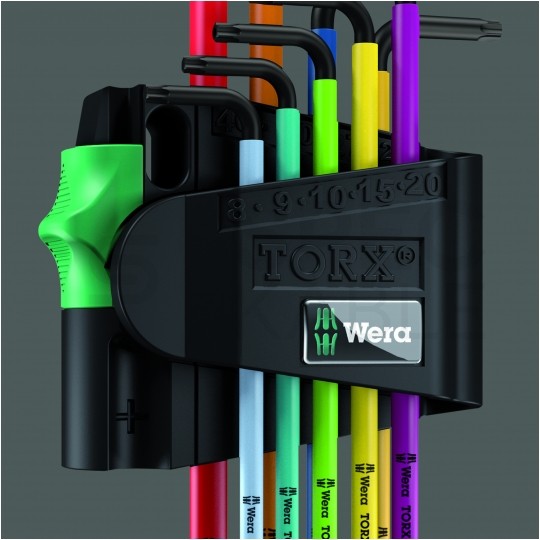 Zestaw kluczy torx trzpieniowych z magnetyzerem 9szt 8-40 kolor WERA