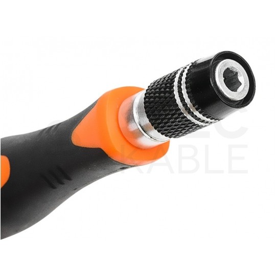 Zestaw końcówek wkrętakowych, serwisowy do smartfonów 53 sztuki + przedłużki + narzędzie do otwierania kart SIM NEO 06-111-1