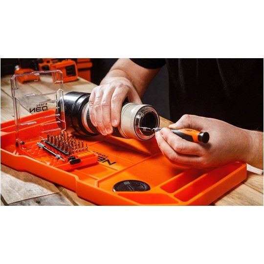 Zestaw końcówek wkrętakowych, serwisowy do smartfonów 53 sztuki + przedłużki + narzędzie do otwierania kart SIM NEO 06-111-1