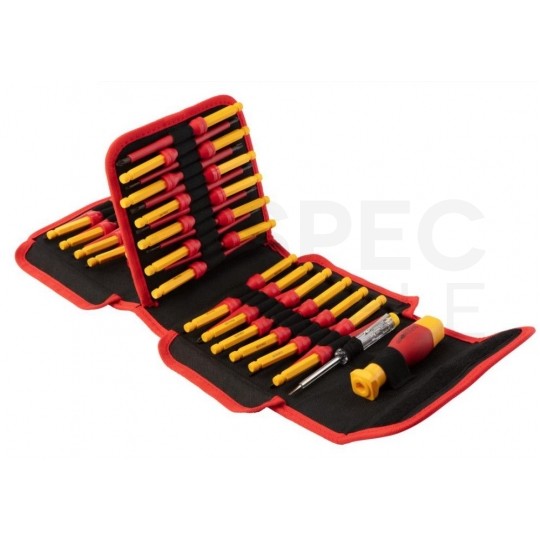 Zestaw końcówek wkrętakowych z uchwytem izolowane 1kV 50 elementów w etui NEO 01-309