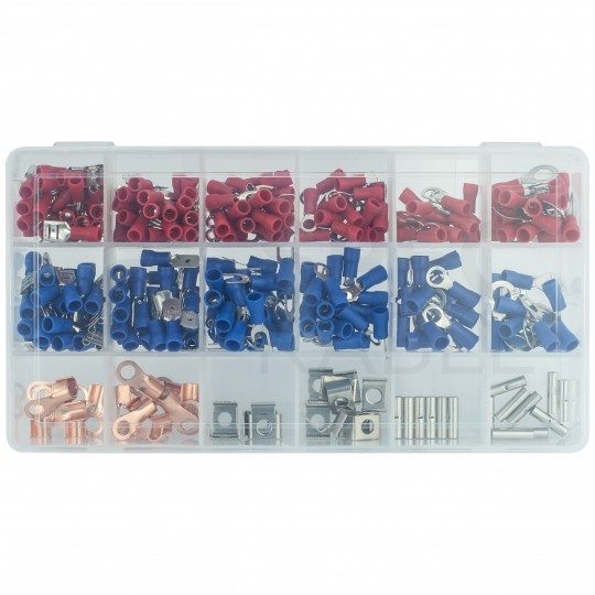 Zestaw konektorów izolowanych 0,5-2,5mm2 MIX końcówek kablowych Kraft&Dele 300szt w pudełku