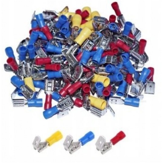 Zestaw konektorów izolowanych 0,5-6,0mm2 MIX końcówek kablowych ADELID 600szt w pudełku