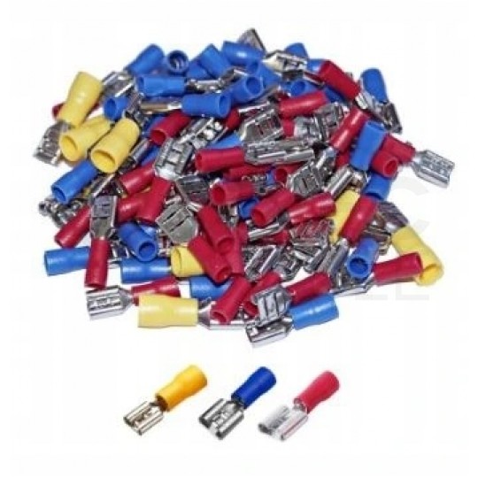 Zestaw konektorów izolowanych 0,5-6,0mm2 MIX końcówek kablowych ADELID 600szt w pudełku