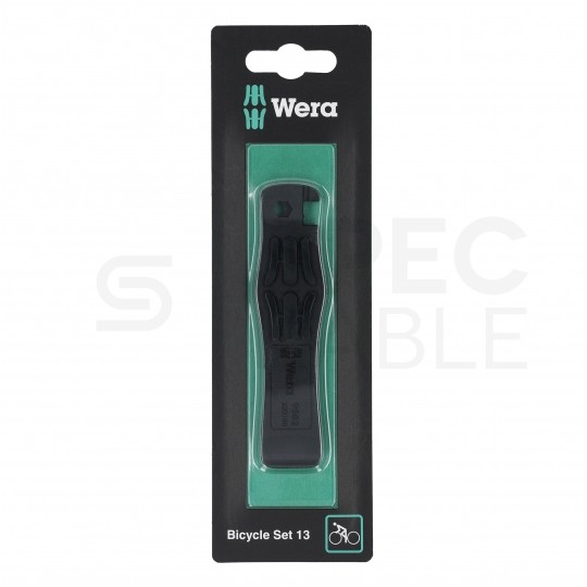 Zestaw łyżek rowerowych do opon z uchwytem do bitów i wykrętakiem wentyli 2szt Bicycle Set 13 WERA