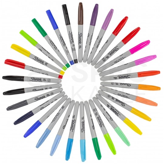 Zestaw markerów permanentnych Sharpie "Eye" 30 kolorów 24x Fine Point 1.0mm + 6x Ultra Fine Point 0.5mm + GRATIS 3x Neon Fine Point 1.0mm