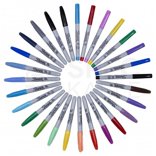 Zestaw markerów permanentnych Sharpie "Peacock" 28 kolorów (20x Fine 1,0mm + 8x Ultra Fine 0,5mm) + GRATIS Piórnik do kolorowania