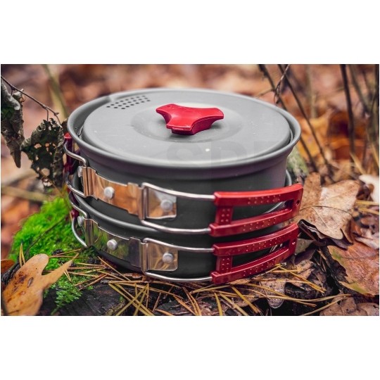 Zestaw naczyń turystycznych 7w1 na kamping NEO 63-146