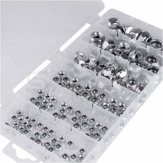 Zestaw nakrętek samokontrujących 146szt. MAR-POL