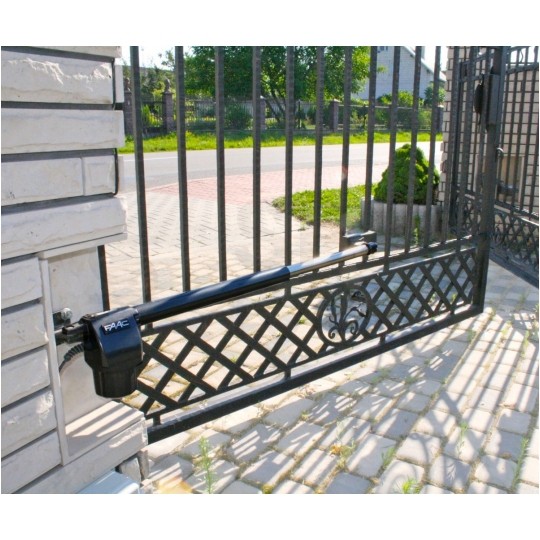 Zestaw napęd automatyczny do bram skrzydłowych FAAC ALFA 414 (2x siłownik + 1x pilot + moduł radiowy + centrala + fotokomórki + akcesoria)