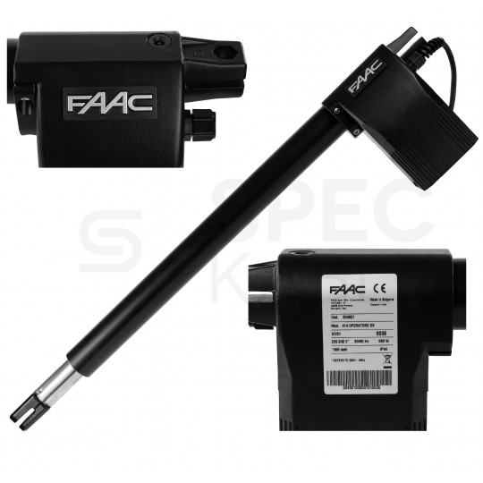 Zestaw napęd automatyczny do bram skrzydłowych FAAC ALFA 414 (2x siłownik + 1x pilot + moduł radiowy + centrala + fotokomórki + akcesoria)