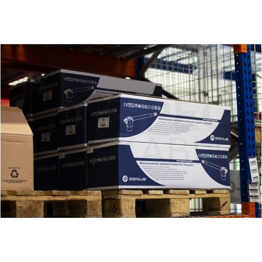 Zestaw napęd automatyczny do bram skrzydłowych GENIUS SIROCCO 250 (2x siłownik + 3x pilot + moduł radiowy + centrala + fotokomórki)