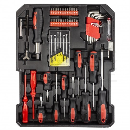 Zestaw narzędzi i kluczy warsztatowych 188 elementów walizka narzędziowa Kraft&Dale KD314