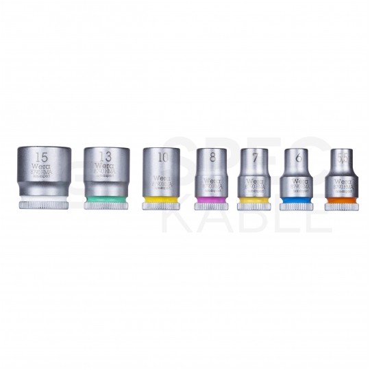 Zestaw narzędzi rowerowych bitów z nasadkami i grzechotką z etui 39 elementów + 2 łyzki do opon Bicycle Set 3 WERA