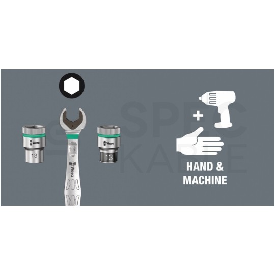 Zestaw narzędzi rowerowych bitów z nasadkami i grzechotką z etui 39 elementów + 2 łyzki do opon Bicycle Set 3 WERA