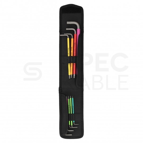 Zestaw narzędzi rowerowych klucze imbus i TORX kolorowe z etui 9 elementów Bicycle Set 4 WERA