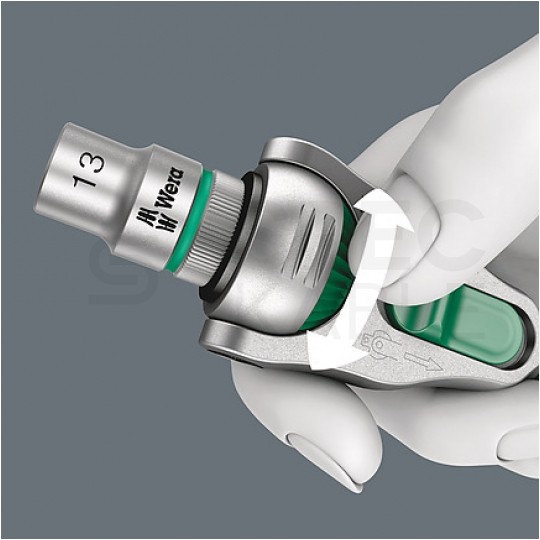 Zestaw narzędzi rowerowych wielofunkcynych kluczy nasadowych i bitów z grzechotką i etui 27 elementów Bicycle Set 7 WERA