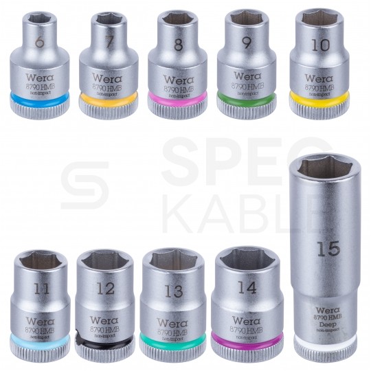 Zestaw narzędzi rowerowych wielofunkcynych kluczy nasadowych i bitów z grzechotką i etui 27 elementów Bicycle Set 7 WERA