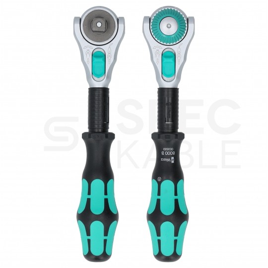 Zestaw narzędzi rowerowych wielofunkcynych kluczy nasadowych i bitów z grzechotką i etui 27 elementów Bicycle Set 7 WERA