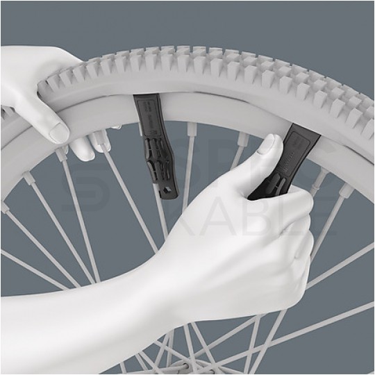 Zestaw narzędzi rowerowych wkrętaków wielofunkcyjnych z etui 12 elementów + 2 łyżki do opon Bicycle Set 1 WERA