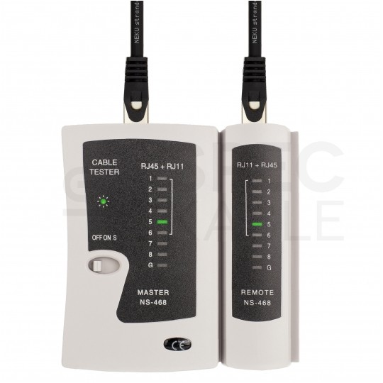 Zestaw narzędzi sieciowych Tester kabli LAN Zaciskarka RJ45 Komplet 3 elementów + etui NEKU