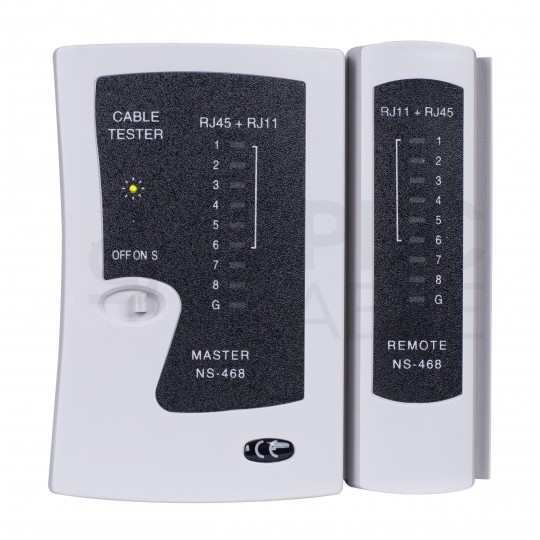 Zestaw narzędzi sieciowych Tester kabli LAN Zaciskarka RJ45 Komplet 6 elementów + etui NEKU