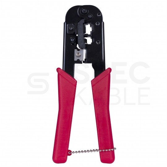 Zestaw narzędzi sieciowych Tester kabli LAN Zaciskarka RJ45 Komplet 6 elementów + etui NEKU