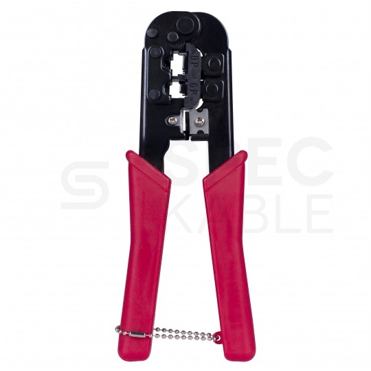 Zestaw narzędzi sieciowych Tester kabli LAN Zaciskarka RJ45 Komplet 6 elementów + etui NEKU