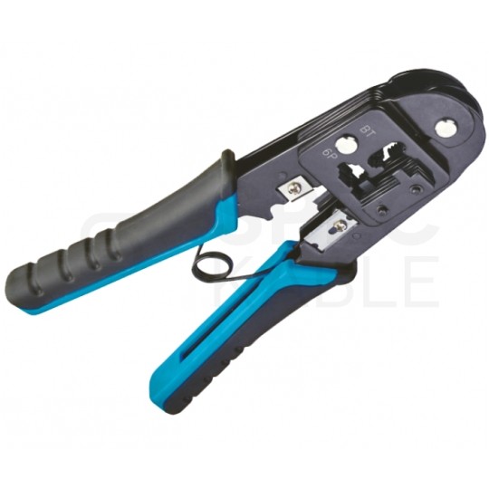 Zestaw narzędzi sieciowych Tester kabli LAN Zaciskarka RJ45 Komplet 6 elementów w walizce Alantec