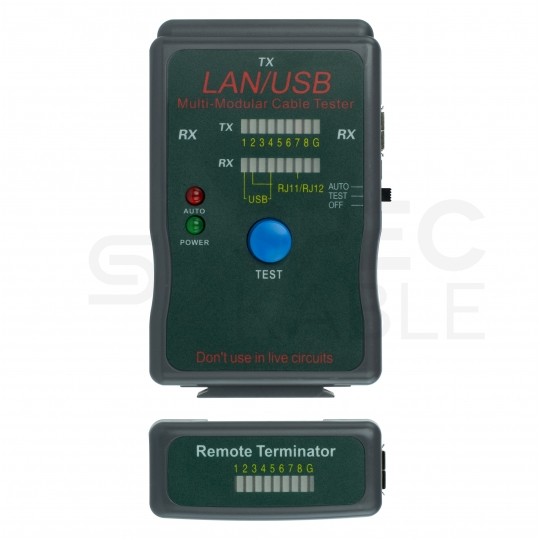 Zestaw narzędzi sieciowych Tester kabli LAN Zaciskarka RJ45 Komplet 6 elementów w walizce NEKU