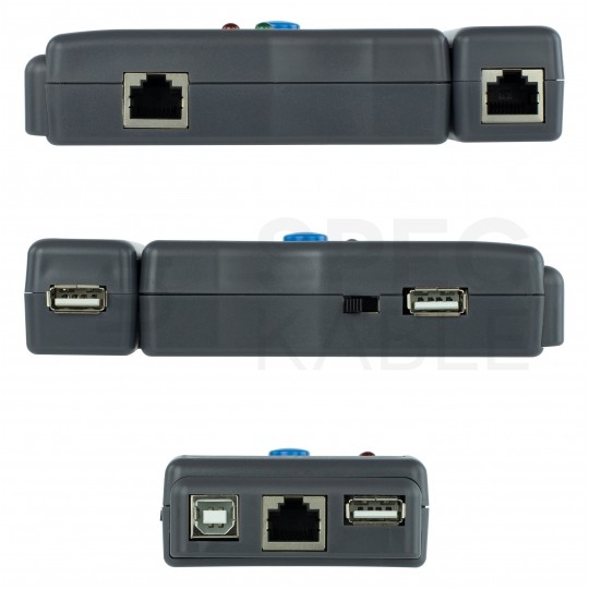 Zestaw narzędzi sieciowych Tester kabli LAN Zaciskarka RJ45 Komplet 6 elementów w walizce NEKU