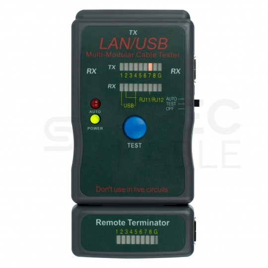 Zestaw narzędzi sieciowych Tester kabli LAN Zaciskarka RJ45 Komplet 6 elementów w walizce NEKU