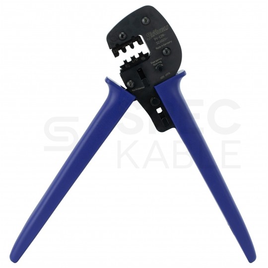 Zestaw narzędzi solarnych MC4 PV Staubli Multi-Contact + walizka (zaciskarka MC4 z pozycjonerem + klucze + plastikowe pudełko)