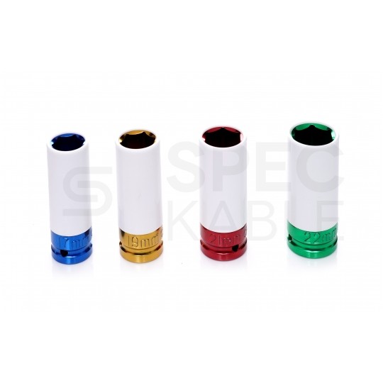 Zestaw nasadek do felg aluminiowych 1/2" 17mm-22mm 4szt Kraft&Dele