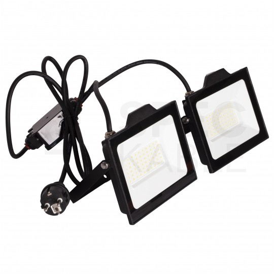 Zestaw naświetlacz LED SMD Neves 2x50W 4500K IP65 + statyw 160cm